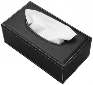 KINGFORM Rectangular PU leather napkin holder