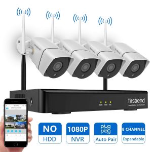 Wireless security camera system by Firsttrend, 4 pcs