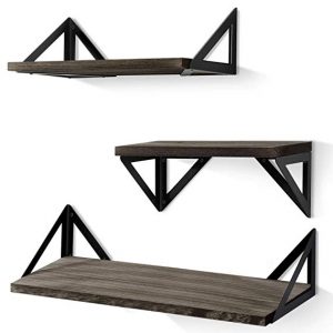 Sturdy Floating Shelves for Wall in Bathroom Wall Shelf Set of 3 SVOKEE Minimal Rustic Mounted Wall Shelves Kitchen or Office Living Room Bedroom Easy to Install