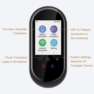 lesgos Portable Language Translation Device Two-Way Real Time Instant Offline Intelligent Speech Translator Support 40 Languages for Learning Shopping Travel Business