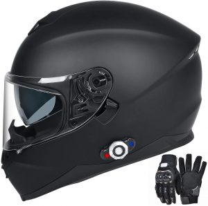 Bluetooth Integrated Motorcycle Helmet, FreedConn DOT Full Face BM12 Communication System