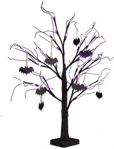 Black tree for home decoration during Christmas and Halloween