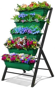 4-Ft Raised Garden Bed - Vertical Garden Freestanding Elevated Planters 5 Container Boxes