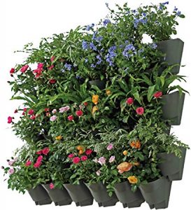 SELF Watering Indoor Outdoor Vertical Wall Hangers with Pots Included Wall Plant Hangers Each Wall Mounted Hanging Pot has 3 Pockets 36 Total Pockets in This Set Self Watering Planter 3 Year Warranty