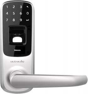 Ultraloq UL3 interconnect door lock is designed with fingerprint and touchscreen to secure your door. It is a 3-in-1 keyless entry lock and utilizes secure finger ID technology.