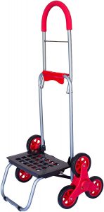 dbest products Stair Climber Mighty Max Persona Dolly, Red Handtruck Hardware Garden Utility Cart