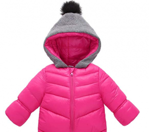 Aivtalk Winter Baby Boys Girl's One-Piece Cable Hood Down Snowsuit Jumpsuit