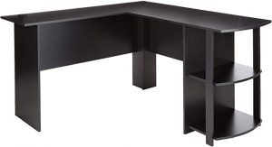 This is a Dakota L-Shaped Desk with bookshelves for company office and personal office at home.
