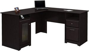 The Bush Furniture Cabot L Shaped Computer Desk is good for executive office and private office.