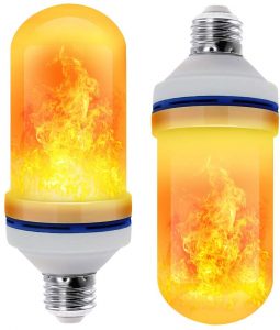 CPPSLEE - LED Flame Effect Light Bulb Indoor and Outdoor- 4 Modes with Upside Down Effect