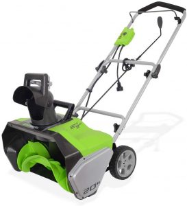 Greenworks 20-Inch 13 Amp Corded Snow Thrower