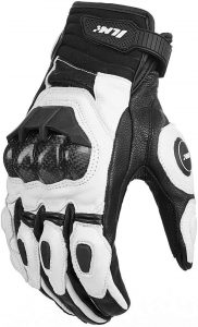 ILM Air Flow Leather Motorcycle Gloves For Men and Women (M, WHITE)