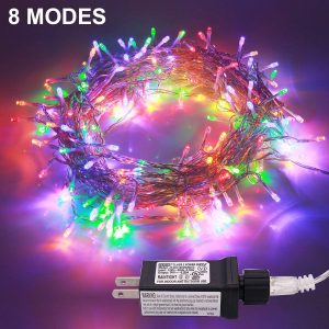 JMEXSUSS 100LED 49.2ft Indoor String Christmas Lights 30V 8 Modes Fairy String for Homes