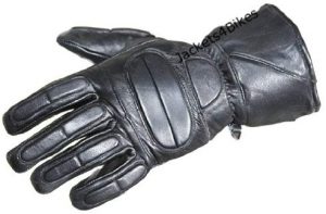 New Motorcycle Biker Premium Leather Thinsulate Full Gloves Black L