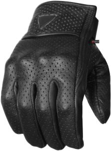 Premium Men's Motorcycle Leather Perforated Cruiser Protective Gel Gloves L