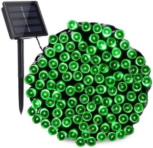 Solar Christmas Lights Green Lights 72ft 200 LED 8 Modes Solar String Lights