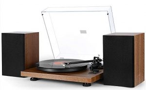 1byone Wireless Turntable is a Vinyl Record Player with Magnetic Cartridge