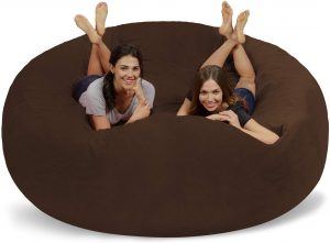 Chill Sack Bean Bag Chair: Giant 8' Memory Foam Furniture Bean Bag - Big Sofa