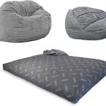 CordaRoy's Chenille Bean Bag Chair, Convertible Chair Folds from Bean Bag to Bed