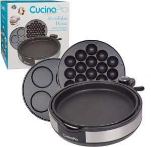 CucinaPro Multi Baker Deluxe- 3 Interchangeable Skillets for Grilling