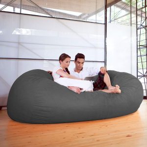 Jaxx 7 ft Giant Bean Bag Sofa, Charcoal