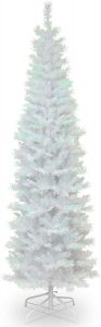National Tree 6 Foot White Iridescent Tinsel Tree with Metal Stand