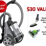 Ovente ST2620B Bagless Canister Cyclonic Vacuum – HEPA Filter – Includes