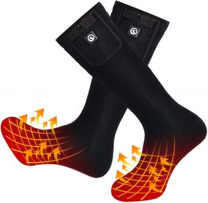 SNOW DEER Upgraded Heated Socks,Electric Rechargeable Battery Heating Socks