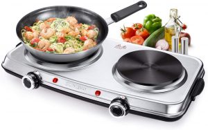 SUNAVO Hot Plates for Cooking 1800W Electric Double Burner