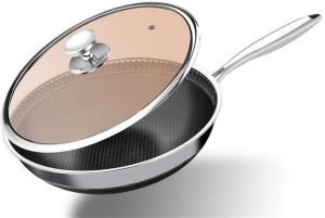 Wok, 304 stainless steel wok Pan Non-smoking wok honeycomb non-stick cooker