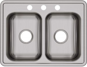 Dayton D225193 Equal Double Bowl Top Mount Stainless Steel Sink