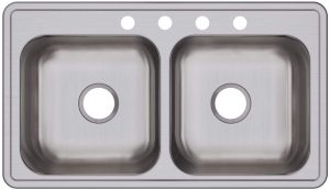 Elkay DSE233194 Dayton Equal Double Bowl Drop-in Stainless Steel Sink