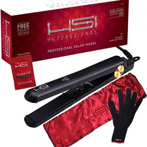 Flat Iron Hair Straightener | Straightens & Curls with Adjustable Temperature