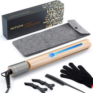 Argan Oil Tourmaline Ceramic Titanium Straightening Flat Iron for Healthy Styling