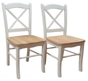 Target Marketing Systems Set of 2 Tiffany Dining Chairs with Cross Back