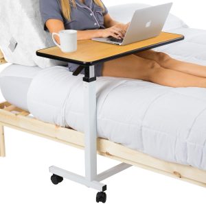 Vive Overbed Table (XL) - Hospital Bed Table | Swivel Wheel Rolling Tray | hospital rolling table