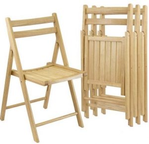 Winsome Robin 4-PC Folding Chair Set | Folding Wooden Chairs for Dining