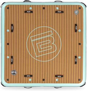 BOTE 7'x7' Inflatable Floating Dock for Lakes and Waterfront - Swim Platform - Water Island - Mat - Lily Pad Float