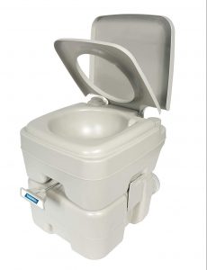 Camco Portable Travel Toilet | Portable Toilet Designed for Camping | Boating and Other Recreational Activities (5.3 Gallon)