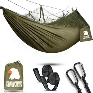 Portable Hammock with mosquito net for Indoor, Outdoor, Hiking, Camping, Backpacking, Travel, Backyard, Beach