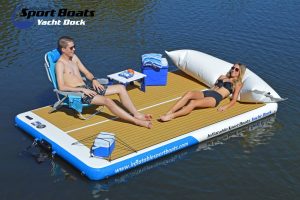 Inflatable Sport Boats Yacht Dock 10' x 6' x 6 inches Thick Inflatable Floating Platform