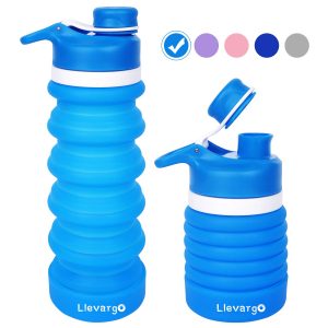 Llevargo Collapsible Water Bottle is a folding travel bottle for daily commute and trip