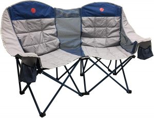 OmniCore Designs MoonPhase Home-Away LoveSeat Heavy Duty Oversized Folding Double Camp Chair