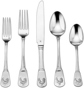 Rooster silverware set on Amazon