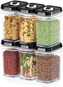dwellza kitchen airtight food storage containers with lids