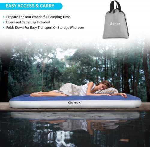 Portable Mattress with Flocked Top for Guests Camping and Hiking