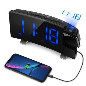projection alarm clock wireless charger