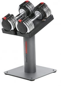 weider speedweight 100 (15-50 lbs.) adjustable dumbbell set with stand