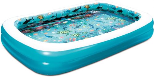 Inflatable water pool for adults filled with water image.