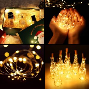 wine bottle cork lights with timer